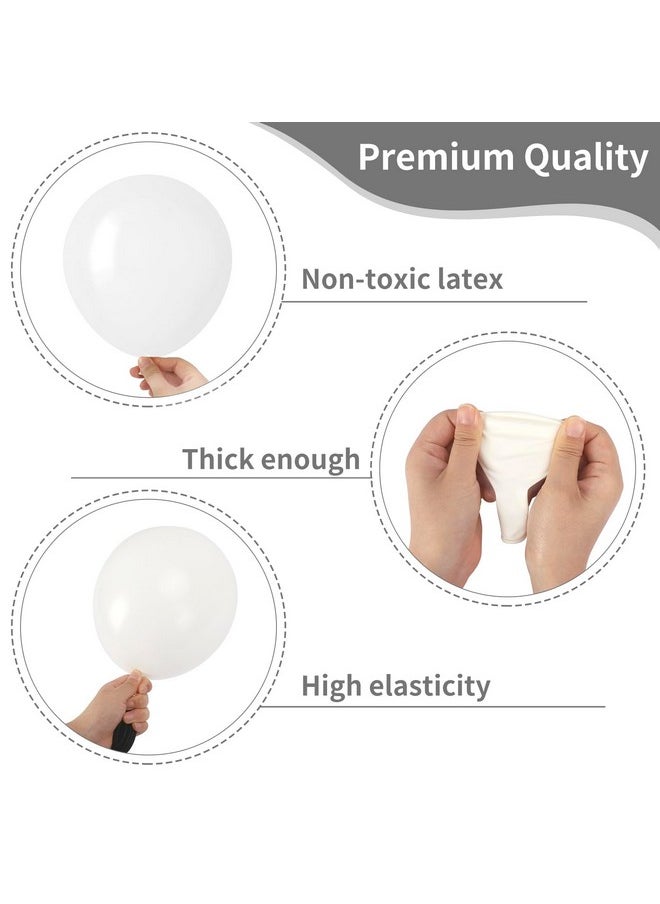 White Balloons Different Sizes 105Pcs 5/10/12/18 Inch For Garland Arch, Party Latex Balloons For Happy New Year Decorations 2024 Birthday Party Wedding Anniversary Baby Shower Party Decoration