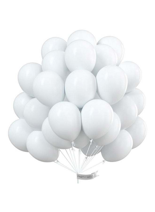 White Balloons, 50 Pcs 12 Inch Matte White Balloons, White Balloons For Balloon Garland Or Balloon Arch As Party Decorations, Wedding Decorations, Neutral Baby Shower Decorations, White-Y13