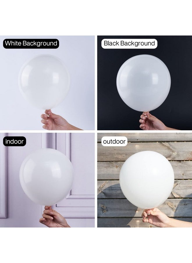White Balloons, 50 Pcs 12 Inch Matte White Balloons, White Balloons For Balloon Garland Or Balloon Arch As Party Decorations, Wedding Decorations, Neutral Baby Shower Decorations, White-Y13