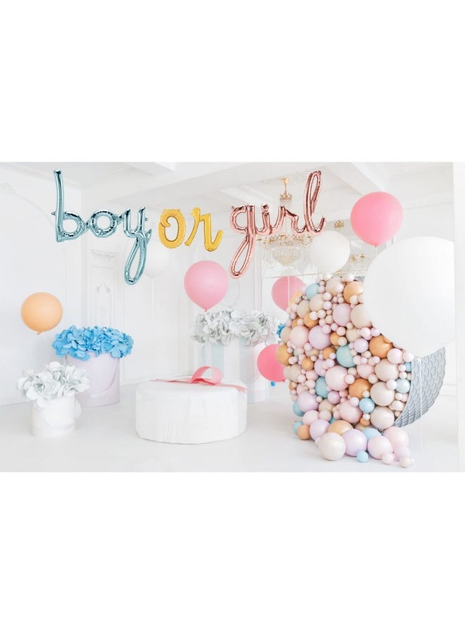 Boy Or Girl Balloon Banner Gender Reveal Balloons Gender Reveal Party Supplies Decorations Sign Ideas, 25 Inch