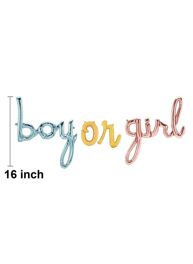 Boy Or Girl Balloon Banner Gender Reveal Balloons Gender Reveal Party Supplies Decorations Sign Ideas, 25 Inch