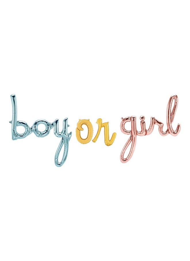 Boy Or Girl Balloon Banner Gender Reveal Balloons Gender Reveal Party Supplies Decorations Sign Ideas, 25 Inch