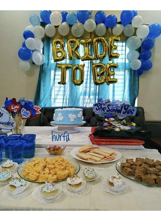 Bride To Be Balloons Banner Bachelorette Party Decorations Bridal Shower Decor, Gold, 16 Inch