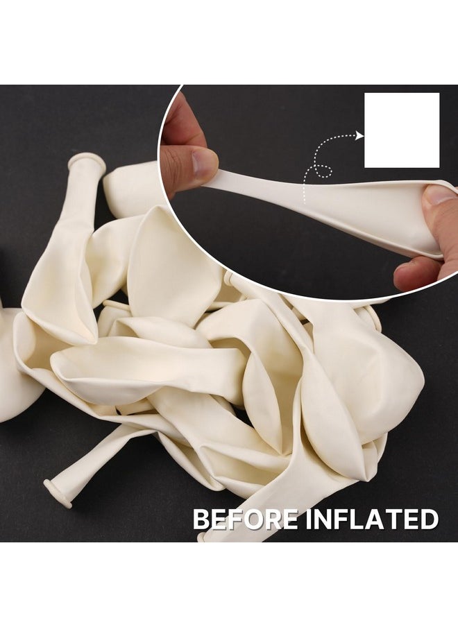 , 120 Pcs 5 Inch White Matte Balloons, 100% Latex, Unisex Decorations For Wedding, Baby Shower, Birthday, Neutral Themed Events