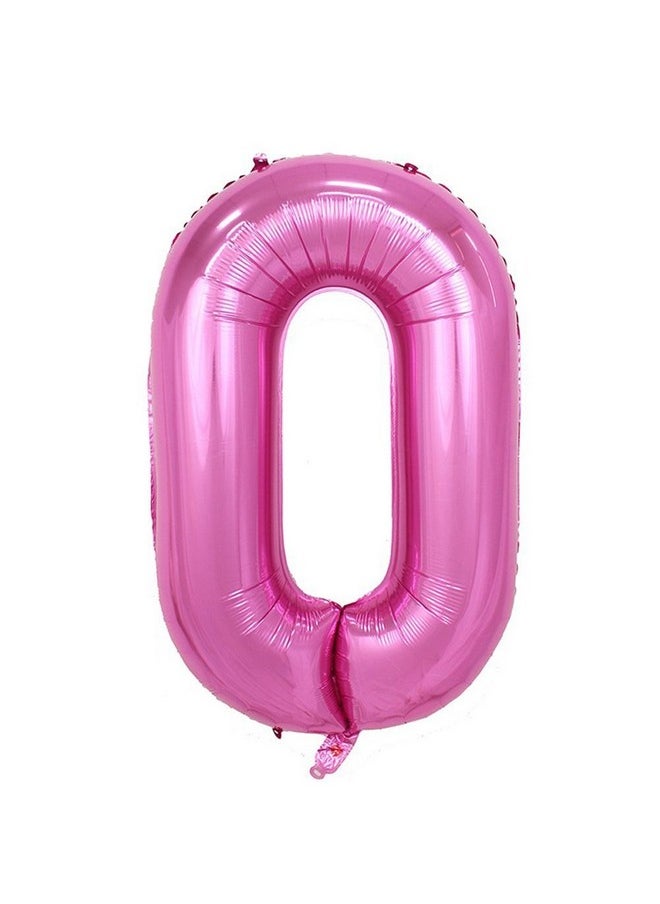 Pink Number 0 Balloon, 40 Inch