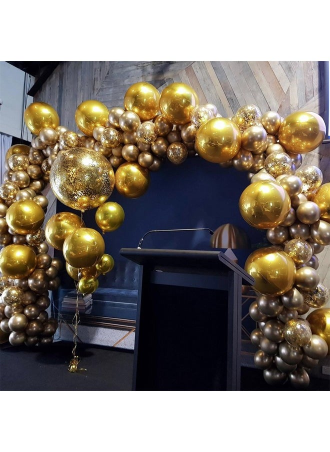 Gold Balloons Set, 45 Pcs Gold Confetti Balloons, Metallic Gold Balloons, Party Balloons, Latex Balloons, Helium Balloons For Parties, Birthday Party Decorations, Gold Party Decorations