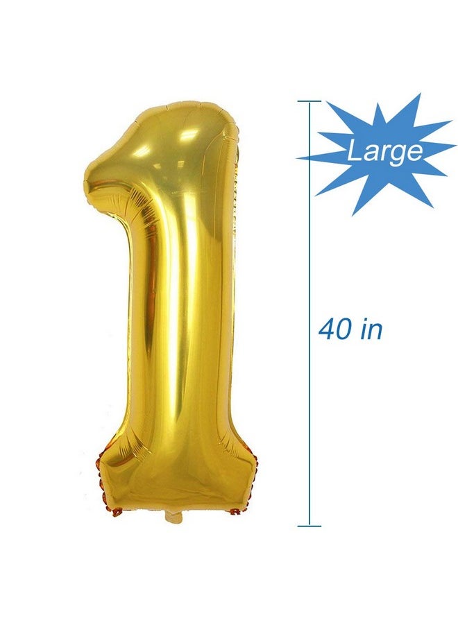 Gold Number 10 Balloon, 40 Inch