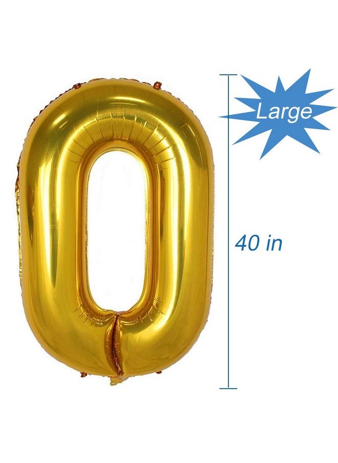 Gold Number 10 Balloon, 40 Inch