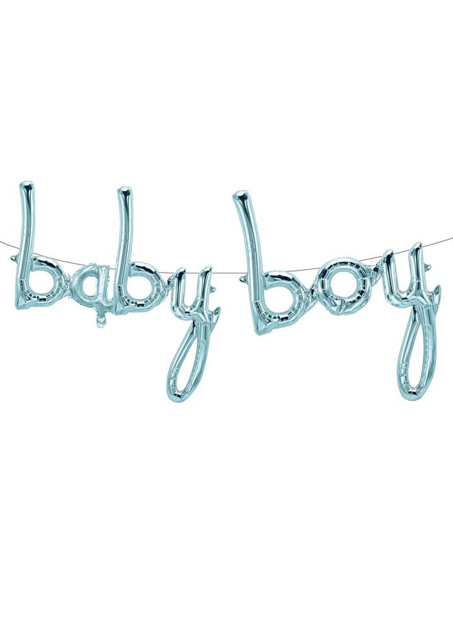 Baby Boy Balloons, Blue Baby Boy Letter Balloon Baby Shower Decorations For Boy