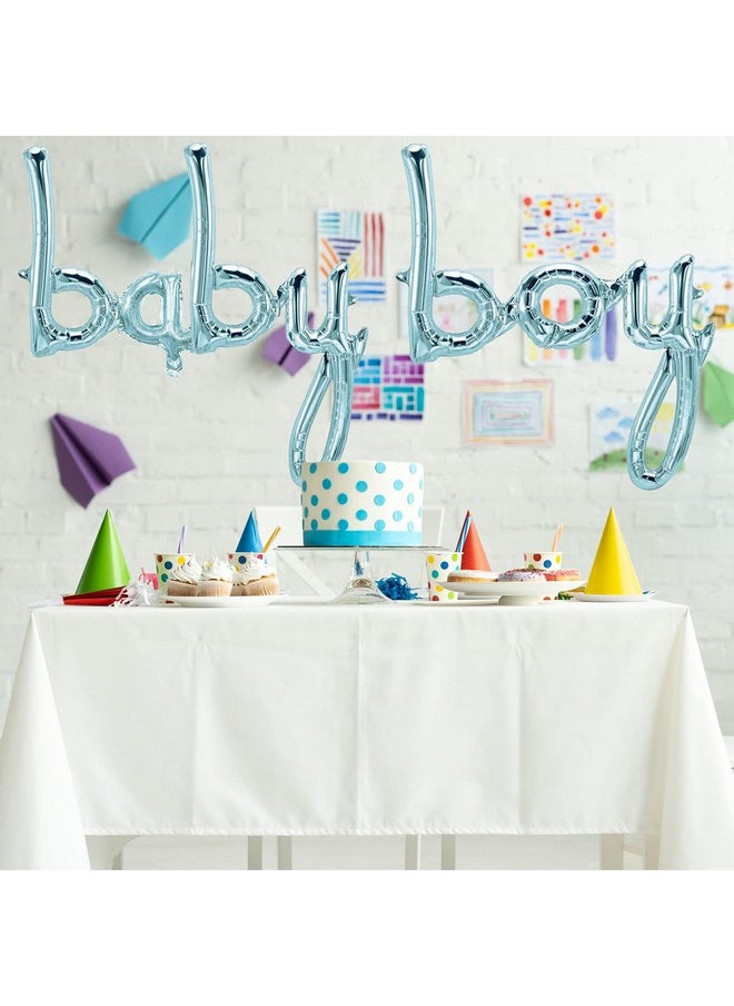 Baby Boy Balloons, Blue Baby Boy Letter Balloon Baby Shower Decorations For Boy