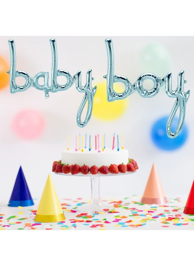 Baby Boy Balloons, Blue Baby Boy Letter Balloon Baby Shower Decorations For Boy