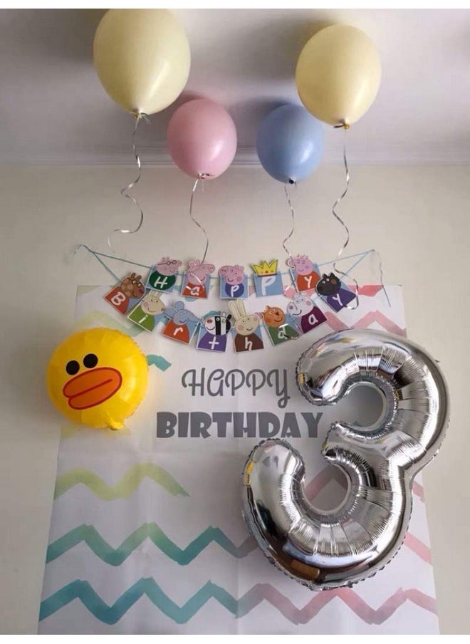 Silver Number 13 Balloons, 13Th Birthday Party Balloon Decorations Supplies, 40 Inch