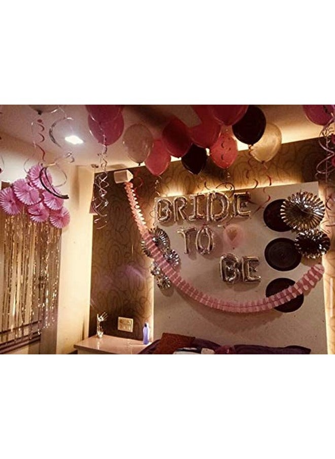 Bride To Be Letter Balloons Banner, Bridal Shower Supplies, Bachelorette Party Supplies Decorations, Rose Gold, 16 Inch