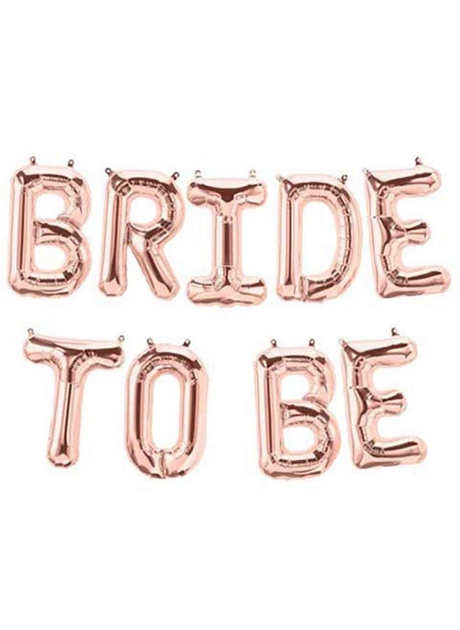 Bride To Be Letter Balloons Banner, Bridal Shower Supplies, Bachelorette Party Supplies Decorations, Rose Gold, 16 Inch