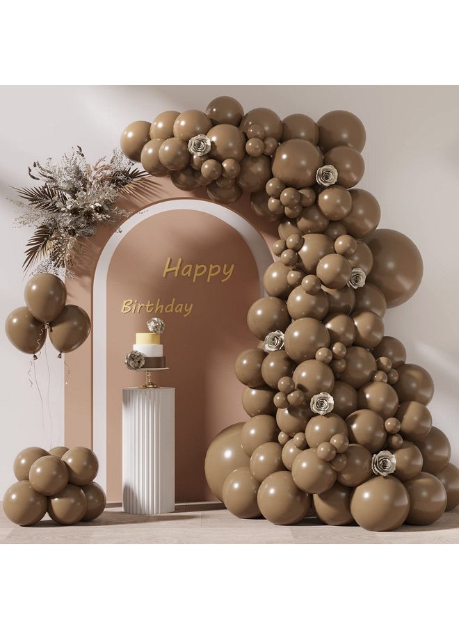 87Pcs Brown Balloons Different Sizes 18 12 10 5 Inches Premium Boho Coffee Brown Latex Balloons For Birthday Party Wedding Baby Shower Anniversary Garland Arch Party Decorations