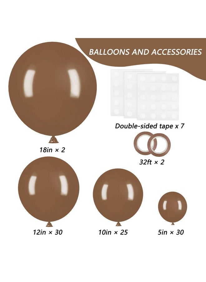 87Pcs Brown Balloons Different Sizes 18 12 10 5 Inches Premium Boho Coffee Brown Latex Balloons For Birthday Party Wedding Baby Shower Anniversary Garland Arch Party Decorations