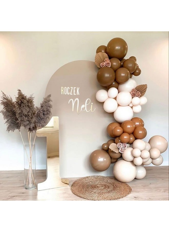 87Pcs Brown Balloons Different Sizes 18 12 10 5 Inches Premium Boho Coffee Brown Latex Balloons For Birthday Party Wedding Baby Shower Anniversary Garland Arch Party Decorations