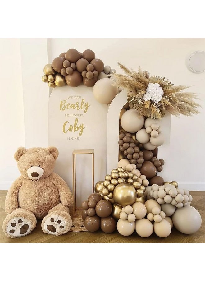 87Pcs Brown Balloons Different Sizes 18 12 10 5 Inches Premium Boho Coffee Brown Latex Balloons For Birthday Party Wedding Baby Shower Anniversary Garland Arch Party Decorations