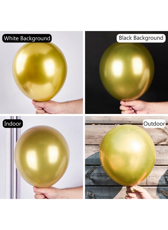 Metallic Gold Balloons, 140 Pcs Gold Metallic Balloons Different Sizes Pack Of 18 Inch 12 Inch 10 Inch 5 Inch Gold Balloons For Balloon Garland Or Balloon Arch As Party Decorations, Gold-G101