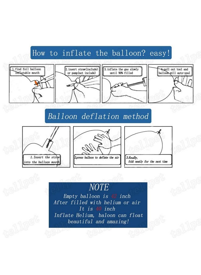 Gold Number 6 Balloon, 40 Inch
