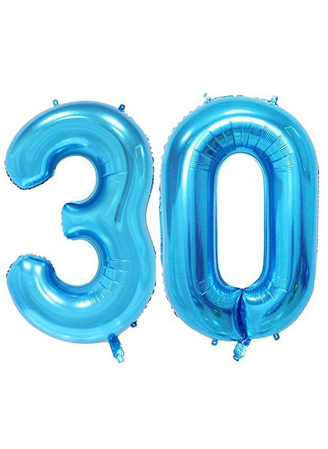 Blue Number 30 Balloon,40 Inch