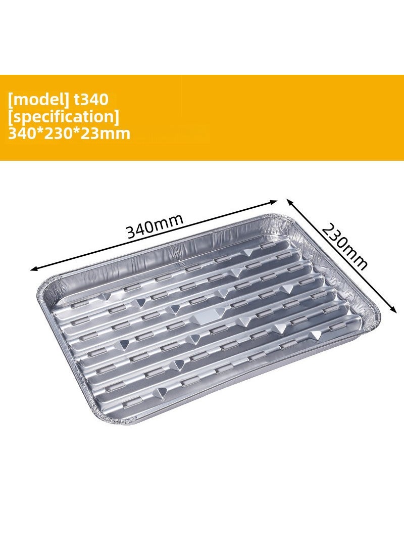 1 x 5 pcs Large Thick Foil Boxes for BBQ  Takeout T340 baking tray with holes