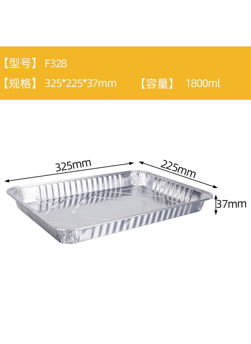 1 x 5 pcs Large Thick Foil Boxes for BBQ  Takeout F328-1800ml without cap