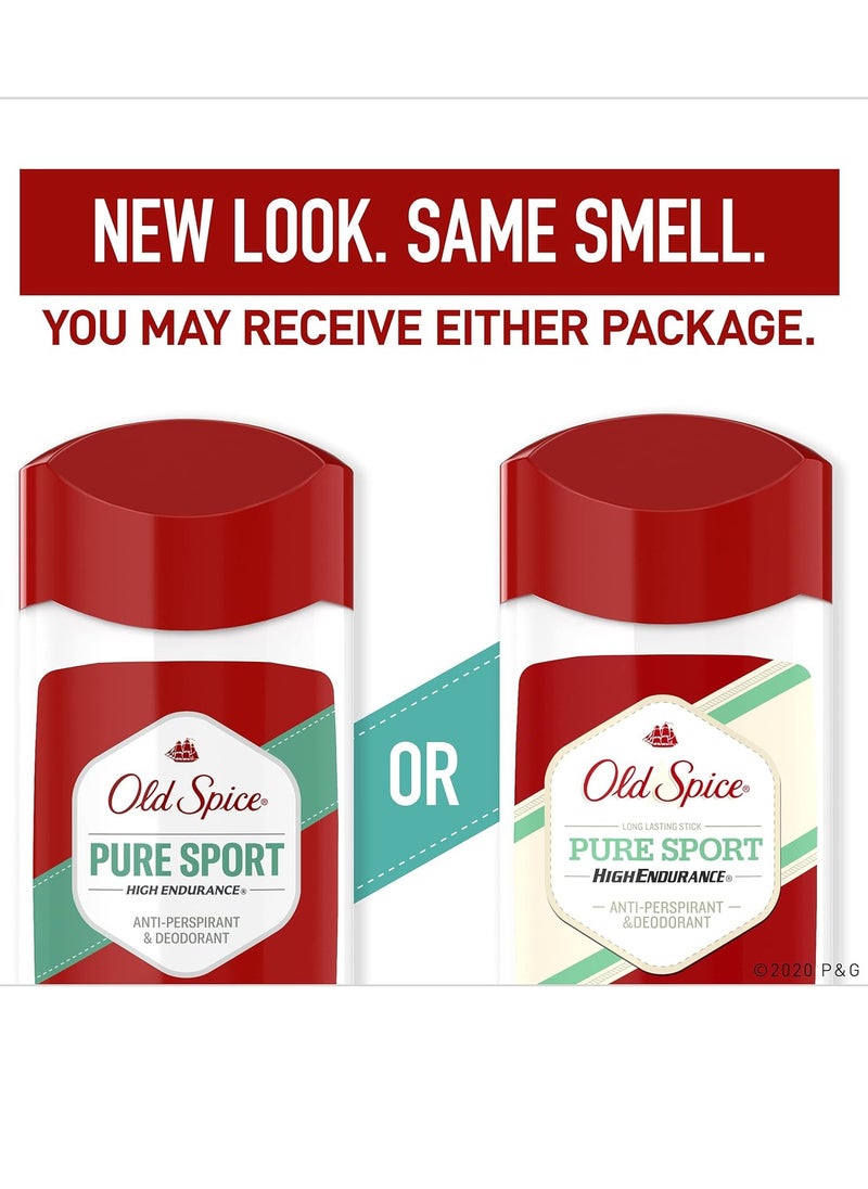 Old Spice High Endurance Anti-Perspirant Deodorant for Men, Pure Sport Scent, 3.0 oz Twin Pack