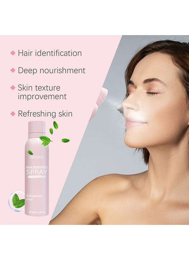 Hair Identifier Spray, Hair Identifier Spray for Face Shaving Dermaplaning, White Dermaplaning Spray, Dermaplaning Face Spray Powder, Skin Hair Identifier Spray