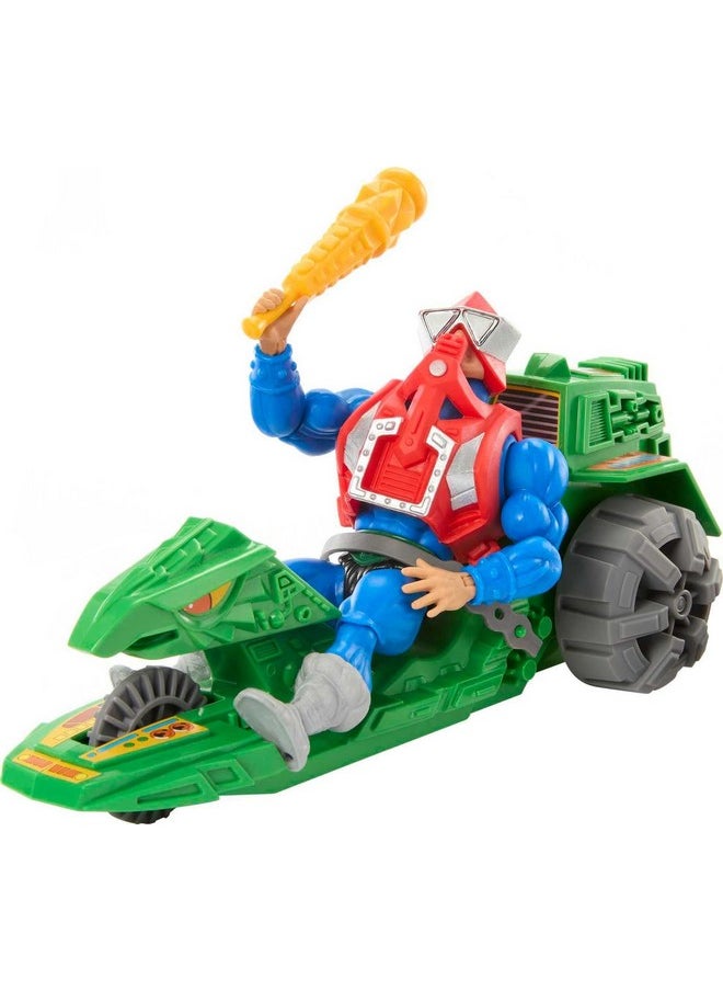 Origins Action Figure & Vehicle, Ground Ripper & Mekaneck, 80S Inspired Motu Toy With Accessories