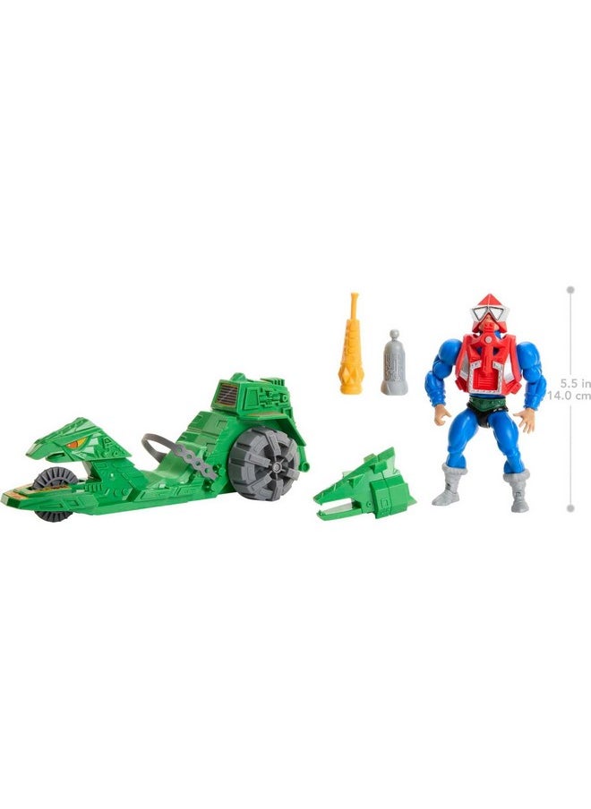 Origins Action Figure & Vehicle, Ground Ripper & Mekaneck, 80S Inspired Motu Toy With Accessories