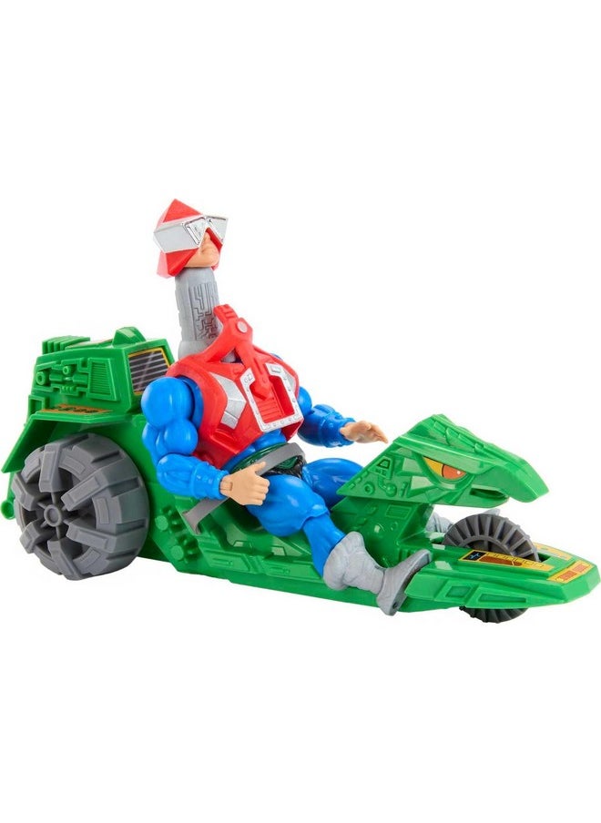 Origins Action Figure & Vehicle, Ground Ripper & Mekaneck, 80S Inspired Motu Toy With Accessories