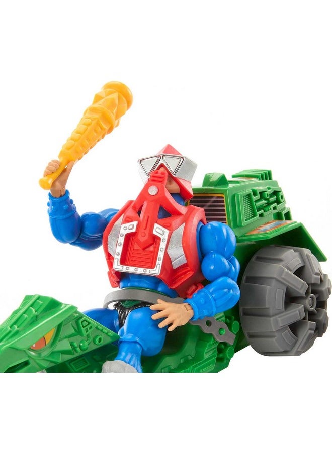 Origins Action Figure & Vehicle, Ground Ripper & Mekaneck, 80S Inspired Motu Toy With Accessories