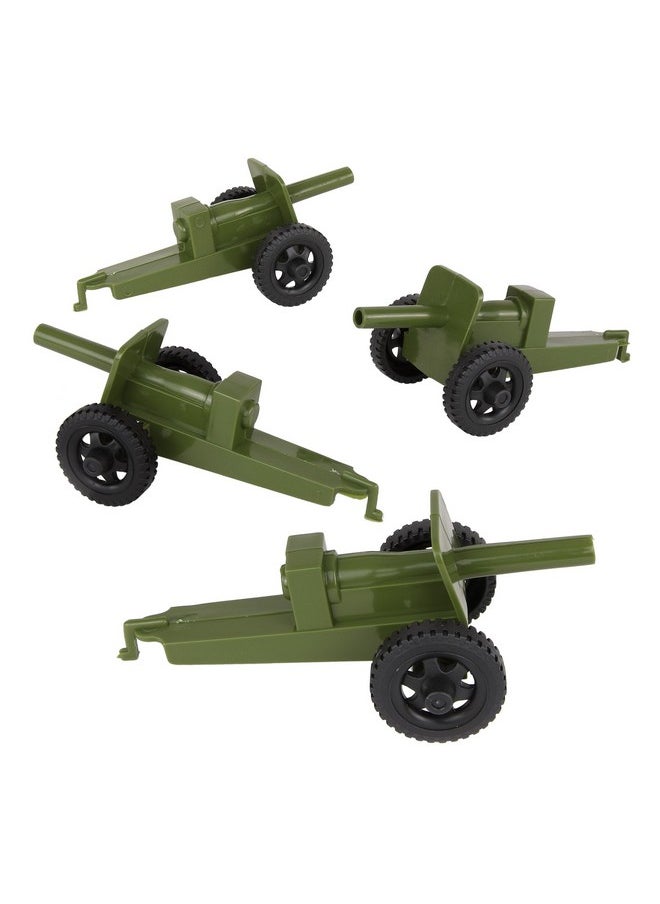Timmee M3 Artillery - Od Green 4Pc Plastic Army Men Cannon Playset - Made In Usa
