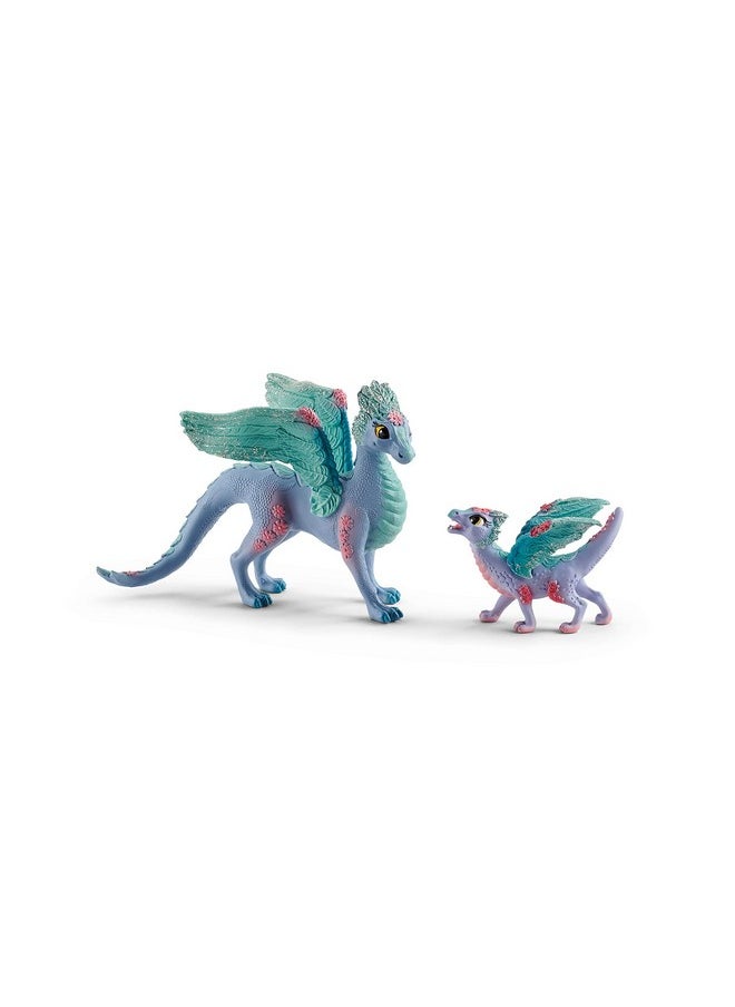 Bayala Dragon Toys And Figurines - Flying Flower Mother And Small Baby Dragon, Action Figure Kid Toys And Dolls, Girls And Boys Ages 5 And Above