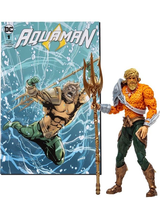 Dc Direct Page Punchers Aquaman 7In Action Figure With Aquaman Comic