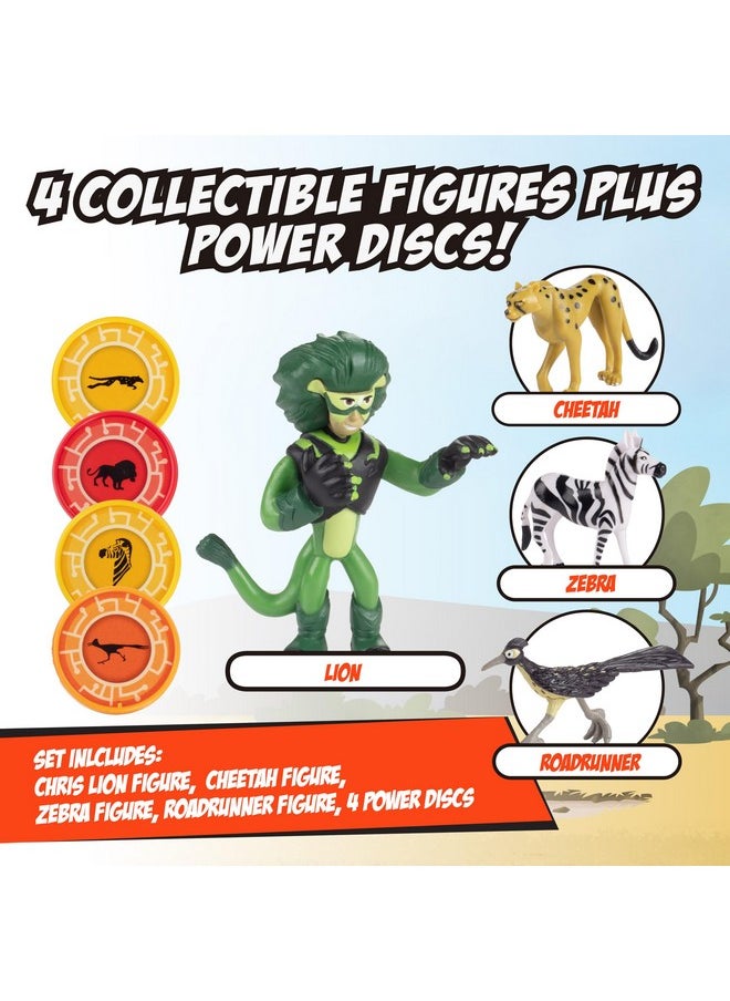 Wicked Cool Toys Wild Kratts, Activate Creature Power, Runners 4-Pack Figure Set