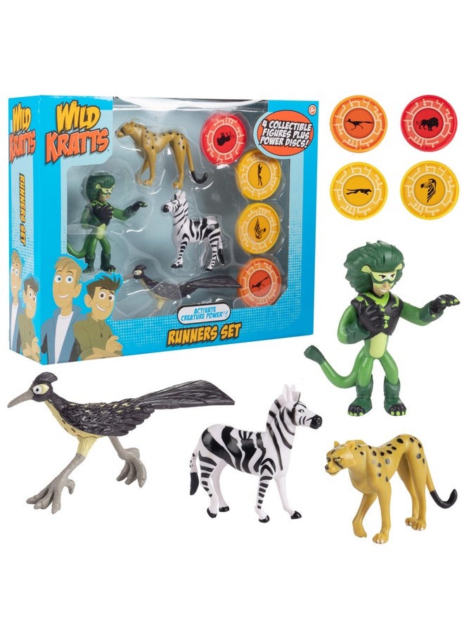 Wicked Cool Toys Wild Kratts, Activate Creature Power, Runners 4-Pack Figure Set