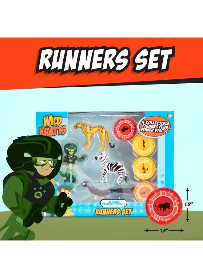 Wicked Cool Toys Wild Kratts, Activate Creature Power, Runners 4-Pack Figure Set