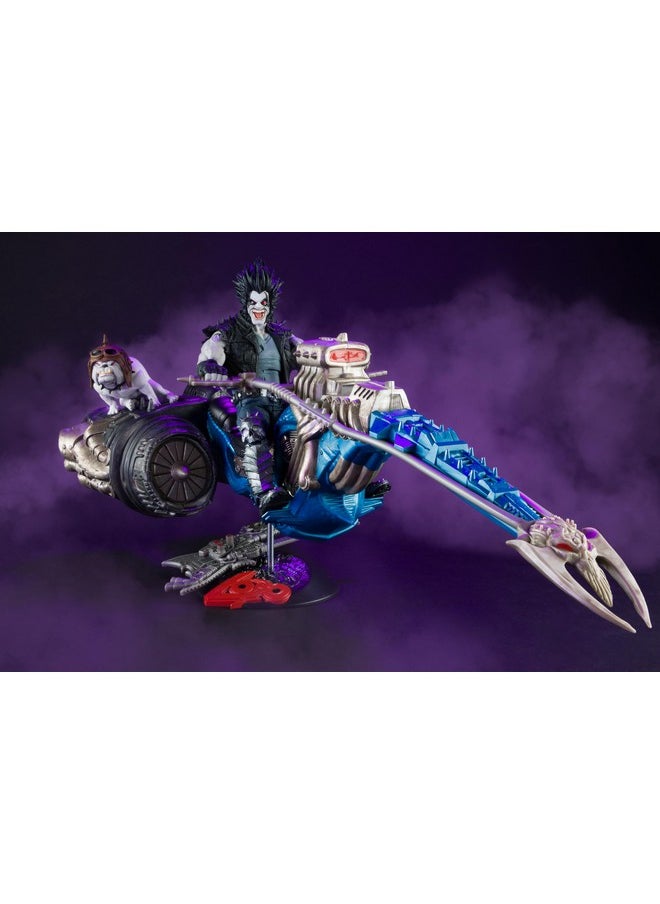 - Dc Multiverse Lobo & Spacehog (Justice League Of America) - 7In Scale Action Figure With Vehicle, Gold Label, Amazon Exclusive