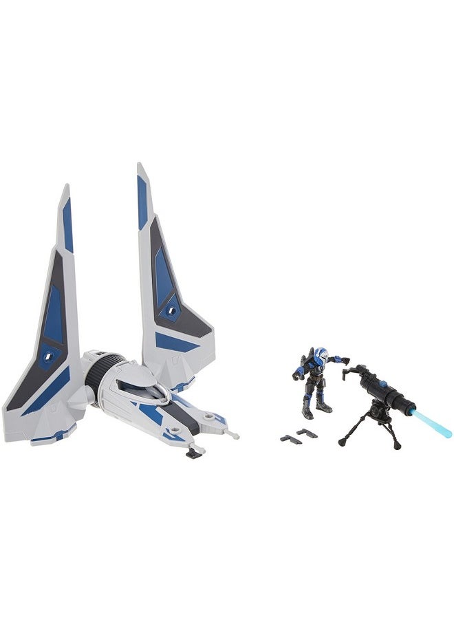 Mission Fleet Stellar Class Bo-Katan Gauntlet Starfighter Starfighter Siege 2.5-Inch-Scale Figure & Vehicle, Kids Ages 4 And Up (F1139) , Blue