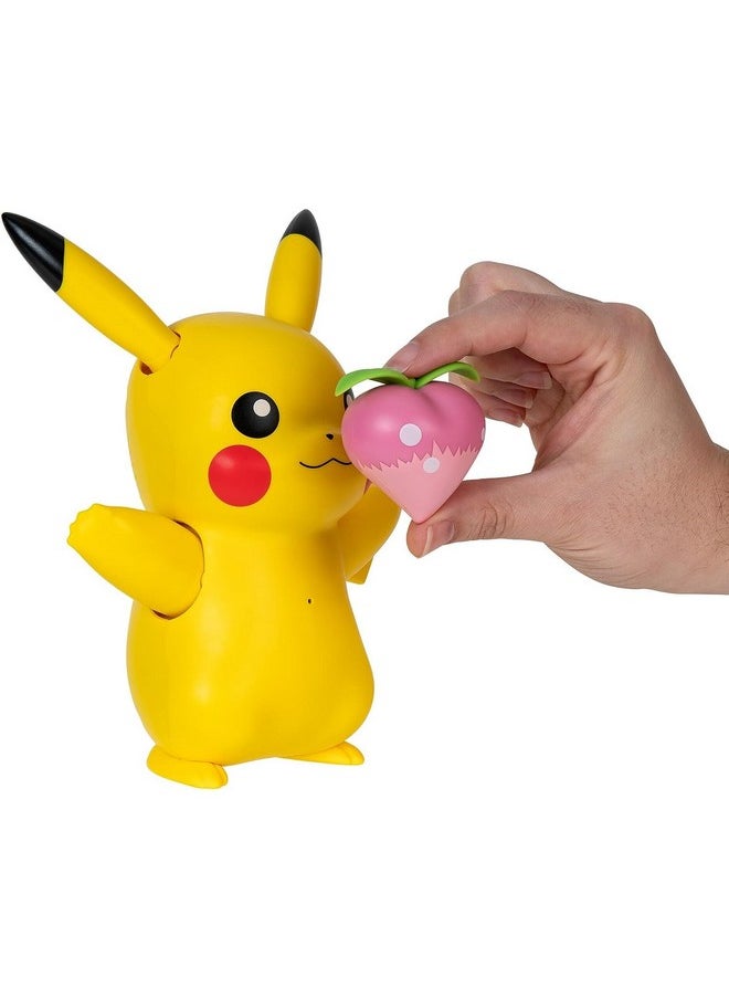 Pokémon Train And Play Deluxe Pikachu - 4.5-Inch Pikachu Figure With Lights, Sounds, And Moving Limbs Plus Interactive Accessories