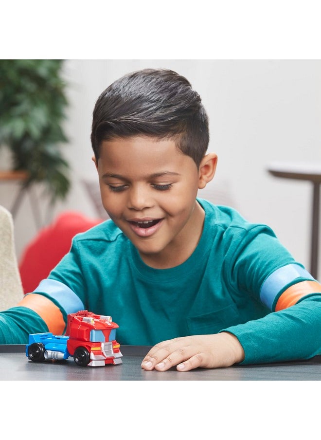 Playskool Heroes Rescue Bots Academy Team Optimus Prime, 4.5-Inch Action Figure, Kids Converting Robot Toy, Christmas Stocking Stuffers, Ages 3+