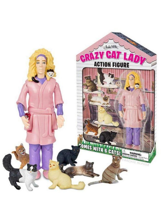 Crazy Cat Lady Action Figure Multicolored, 8