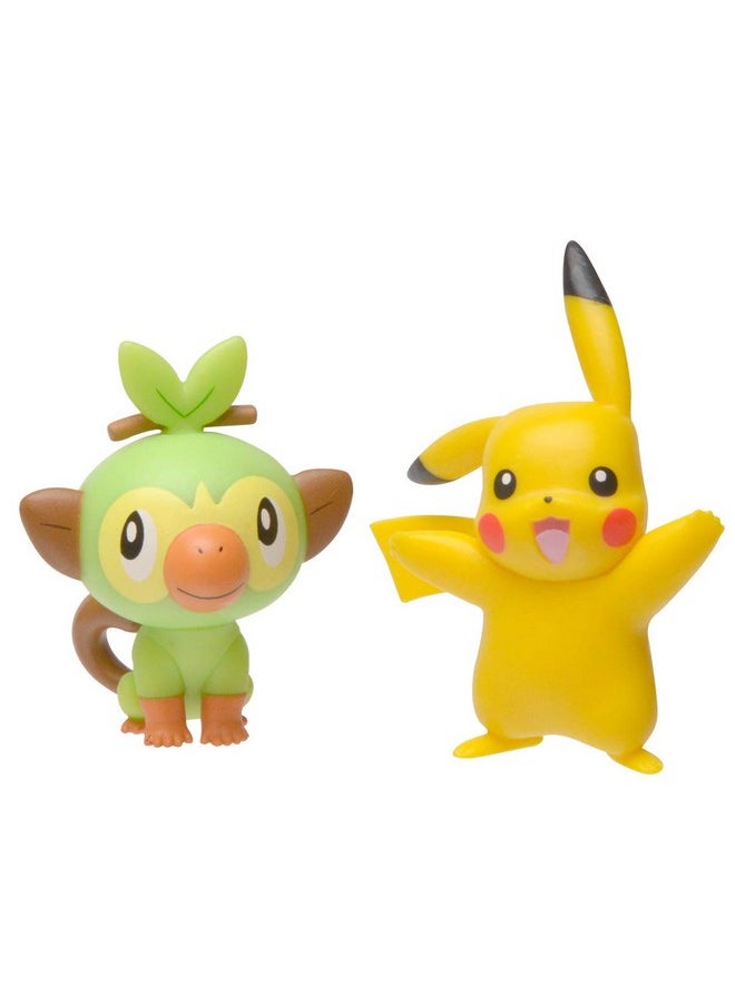 New Sword And Shield Battle Action Figure 2 Pack - Pikachu And Grookey 2-Inch Figures