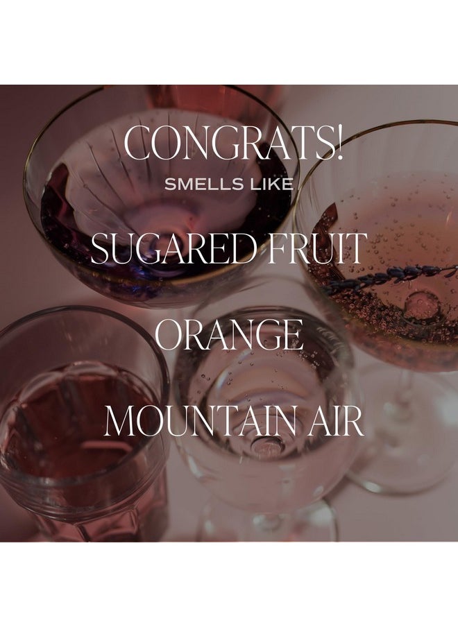 , Congrats! Candle - New Job, Engagement, Graduation Gift - Tropical Fruits And Sugared Citrus Island Scented Soy Wax Candle - 9Oz Clear Jar, 40 Hour Burn Time, Made In The Usa