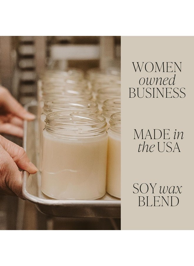 , Be Still And Know, Sea Salt, Jasmine, Cream, And Wood Scented Soy Wax Candle For Home | 9Oz Clear Jar, 40 Hour Burn Time, Made In The Usa