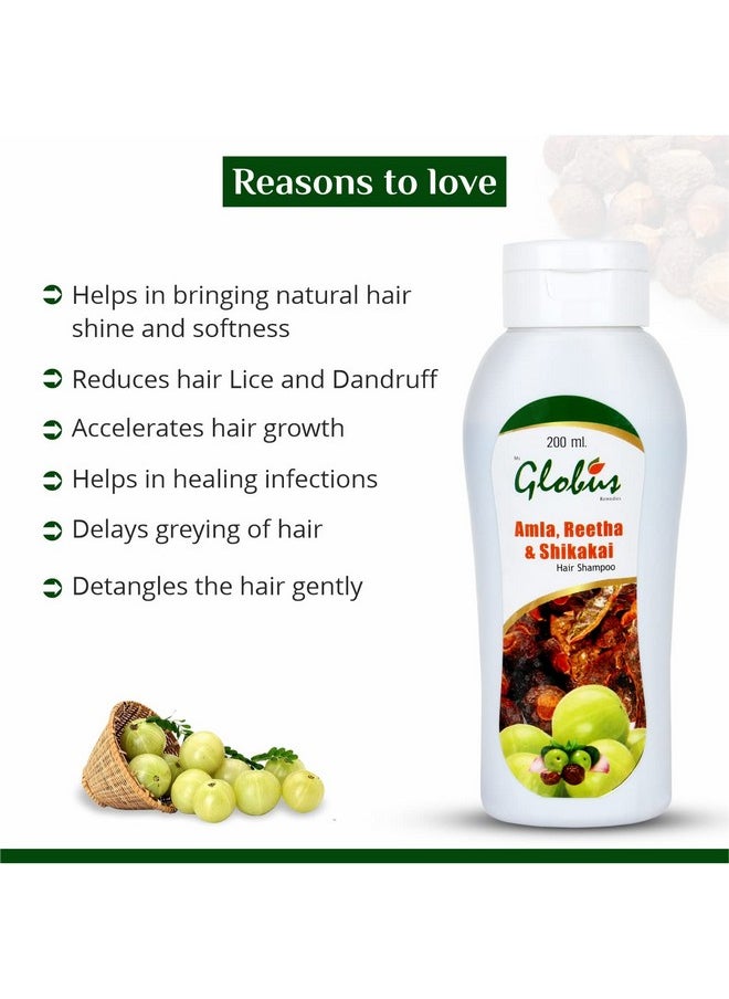 Amla Reetha Shikakai Hair Shampoo, 200 Ml (Pack Of 4)