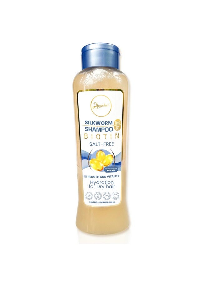 Silkworm Shampoo, Enhances Hair Elasticity, Softness, Strength, And Natural Shine, Protects Hair From Dehydration, For Dry Hair