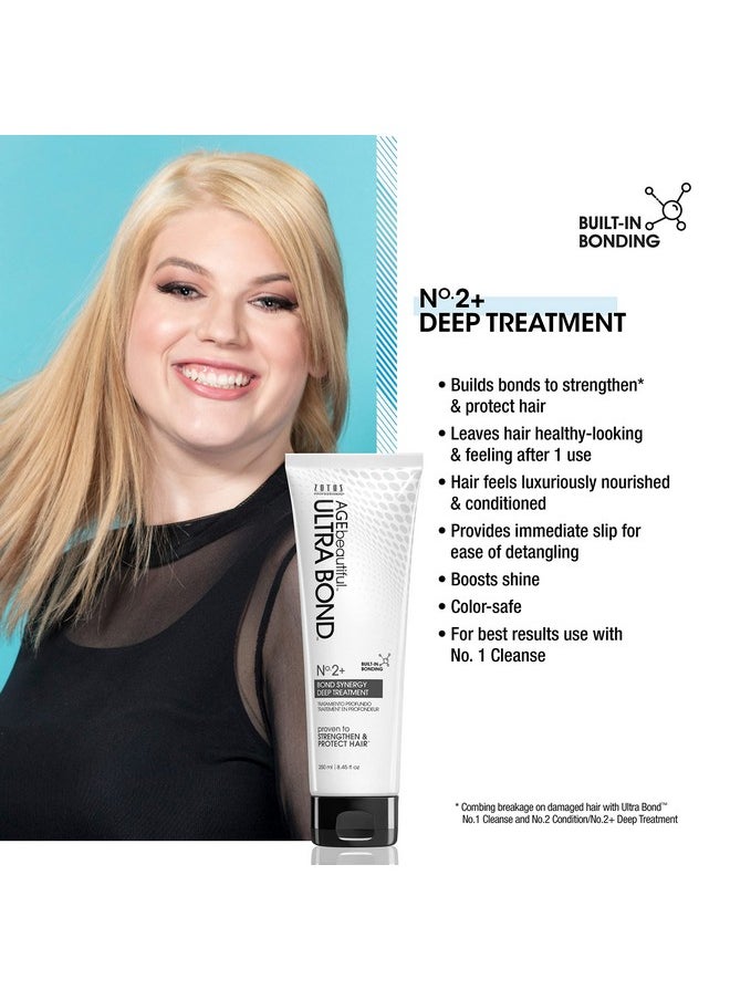 Ultra Bond No. 2+ Color-Safe Deep Repair Treatment - Built-In Bonding For Strong, Healthy, Shiny Hair, 8.45 Fl Oz